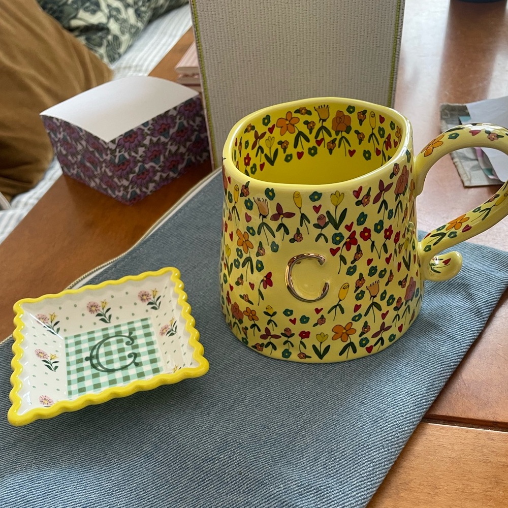 Anthropologie Mug and Trinket Set